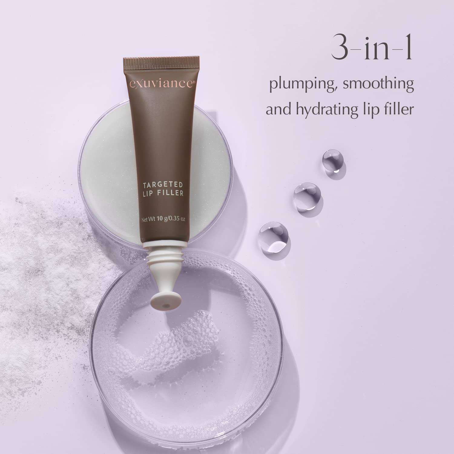 EXUVIANCE Targeted Lip Filler with Neoglucosamine, CitraFill, Glycerin and Peptides, Fragrance-Free, 10 g.